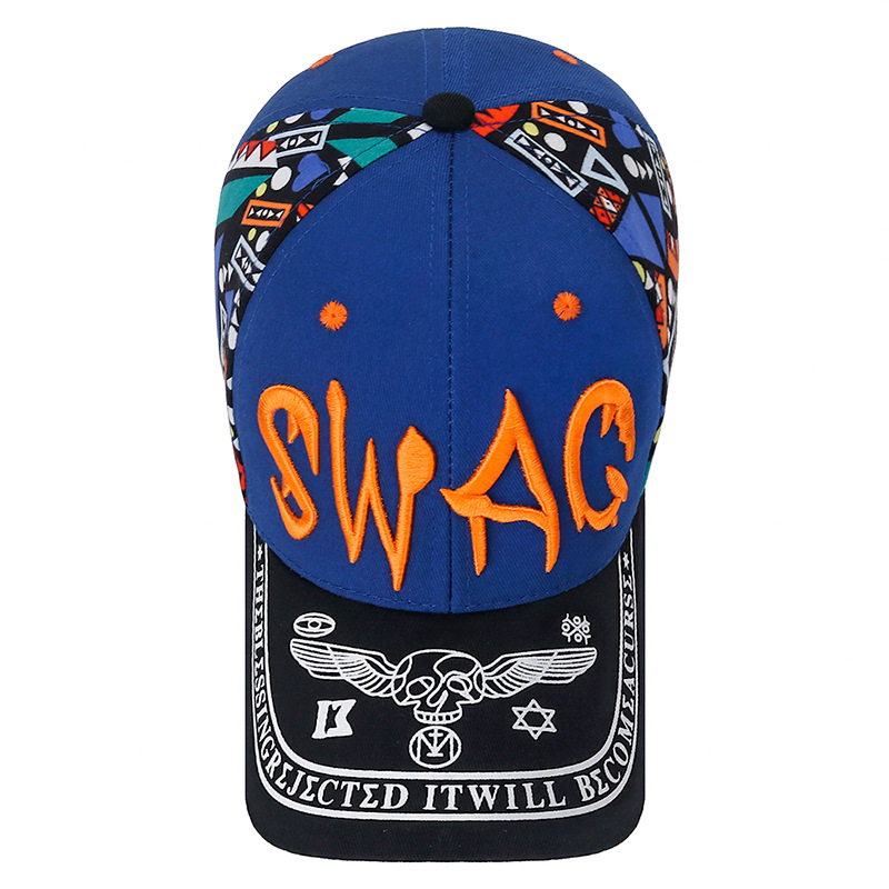 New Printed Hat Women's Spring Korean Baseball Cap Casual Fashion Letter Embroidered Outdoor Sunscreen Hat