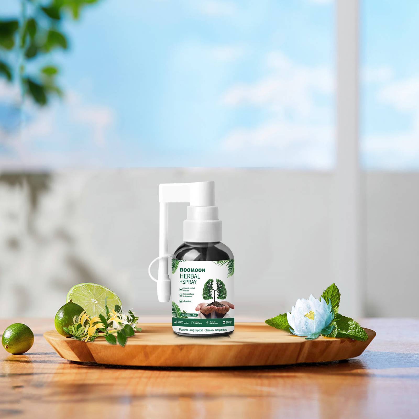 Cross-Border Hot-Selling Boomon Lung Cleansing Spray Relieves Nasal Congestion, Runny Nose, Nasal Discomfort, Nasal Cavity Cleaning Care Spray