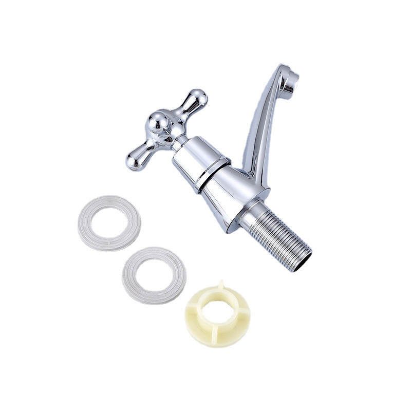 Zinc modern simple electroplating faucet bathroom bathroom sink kitchen single handle single control single Cold Faucet