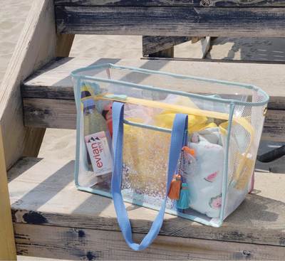 ins Large Capacity Transparent Jelly Beach Shoulder Portable Travel Bag pvc Waterproof Mummy Wash Fitness Swimming Bag