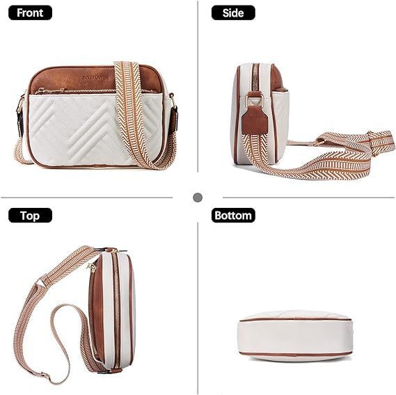 In stock wholesale Amazon new women's multi-zipper small size crossbody bag wide shoulder strap mobile phone wallet pu shoulder bag