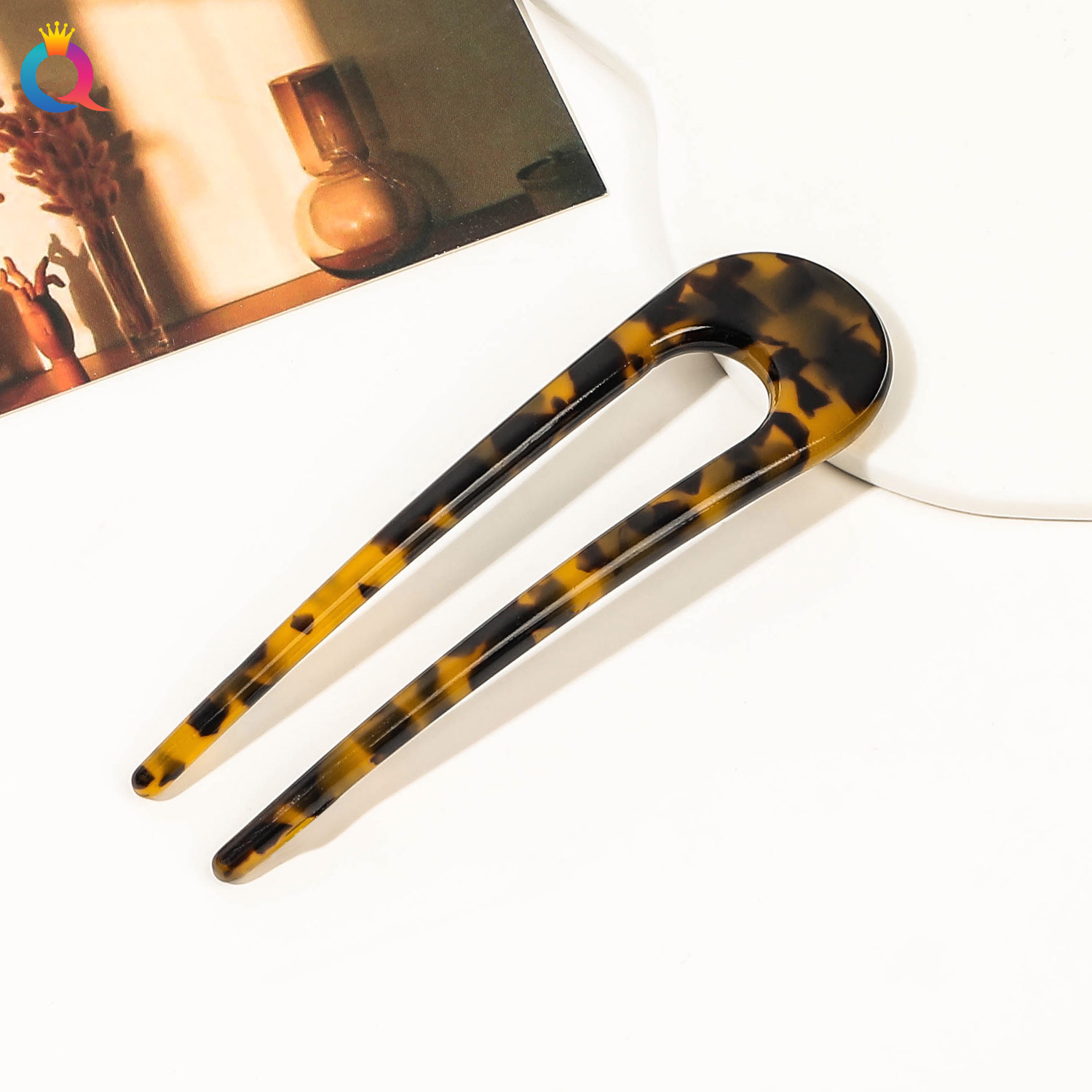 Qiyue forcina per capelli a forma di U con acido acetico transfrontaliero femminile parte posteriore della testa piastra di sensazione di alta qualità artefatto per capelli forcina per capelli antica accessori per capelli all'ingrosso_voghion.com