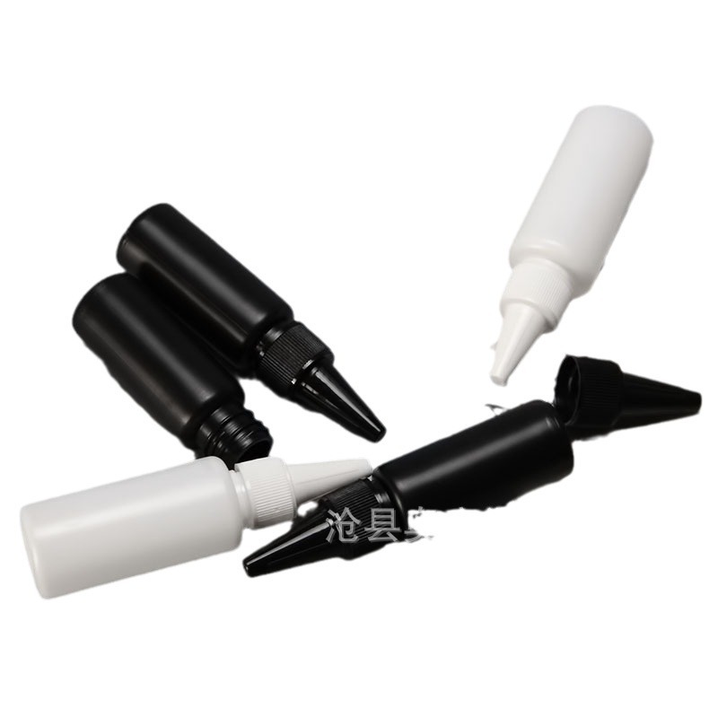 Factory in stock 200ML black dark tip bottle flip ink uv dispensing bottle squeeze 500 ml pigment bottle
