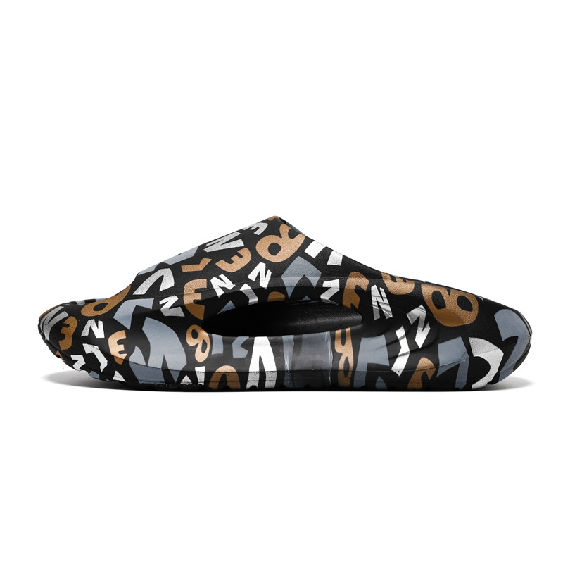 Slippers men's 2024 Summer new outdoor sports thick bottom shit feeling indoor non-slip couple beach slippers