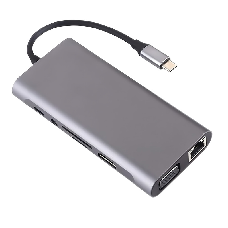 type-c to HDMI VGA PD 11in one 11in1 splitter hub hub cross-border docking station