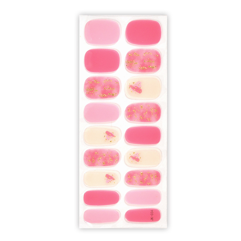 Factory UV Gel Nail Art Stickers Light Hardening Phototherapy Armor Half-baked Nail Art Stickers Nail Pieces Half-cured Nail Stickers