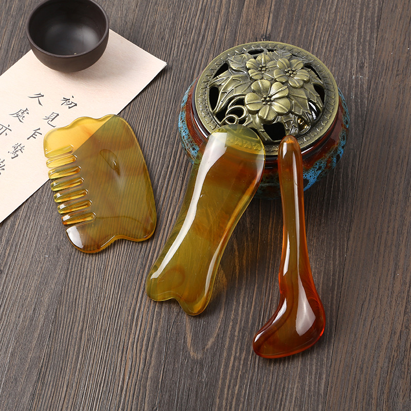 Scraping Seven-Piece Set Resin Scraping Massage Board Beauty Tool Face and Face Rod Point Stick Massage Comb