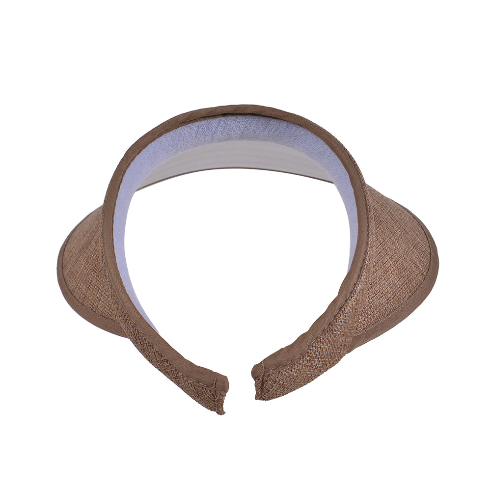 Amazon cotton and linen sunshade hat empty top hat outdoor men's and women's hair card hat summer anti-sun big hat brim sun hat