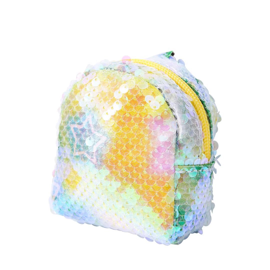 Bag Women's 2023 New Sequin Small Purse Student Fresh and Cute Hand Mini Headset Key Coin Purse
