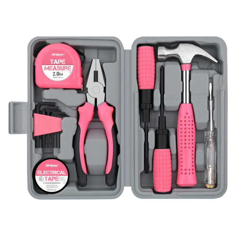 Morita Pink Multifunctional Gift Tool suit Pliers Home Hardware Home Repair Toolbox Combination suit