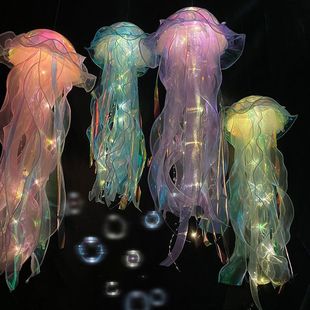 New Internet Popular Night Market Jellyfish Lantern Finished Stall Luminous Toy Portable Night Light Atmosphere Hanging