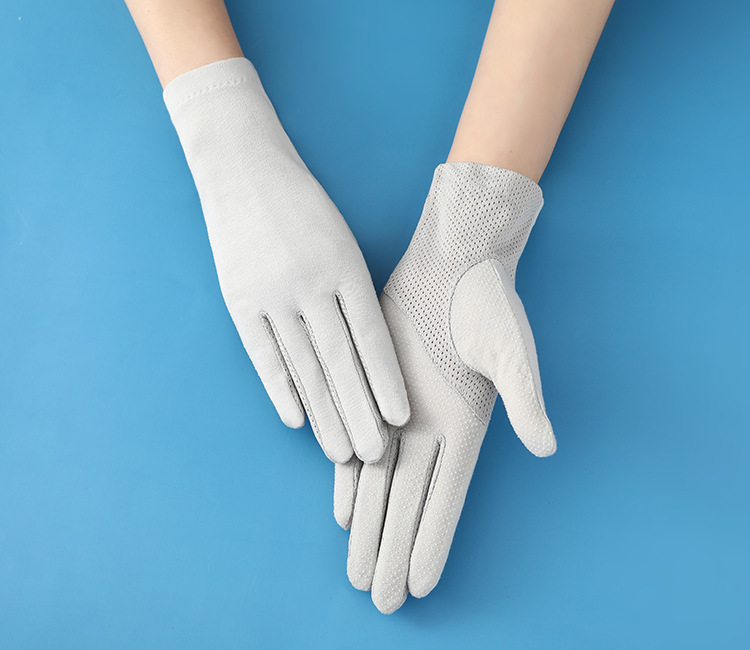 Guanti da guida con protezione solare, estivi, sottili, in cotone, resistenti ai raggi UV, traspiranti, antiscivolo, corti, per equitazione, all'aperto, per donne_voghion.com