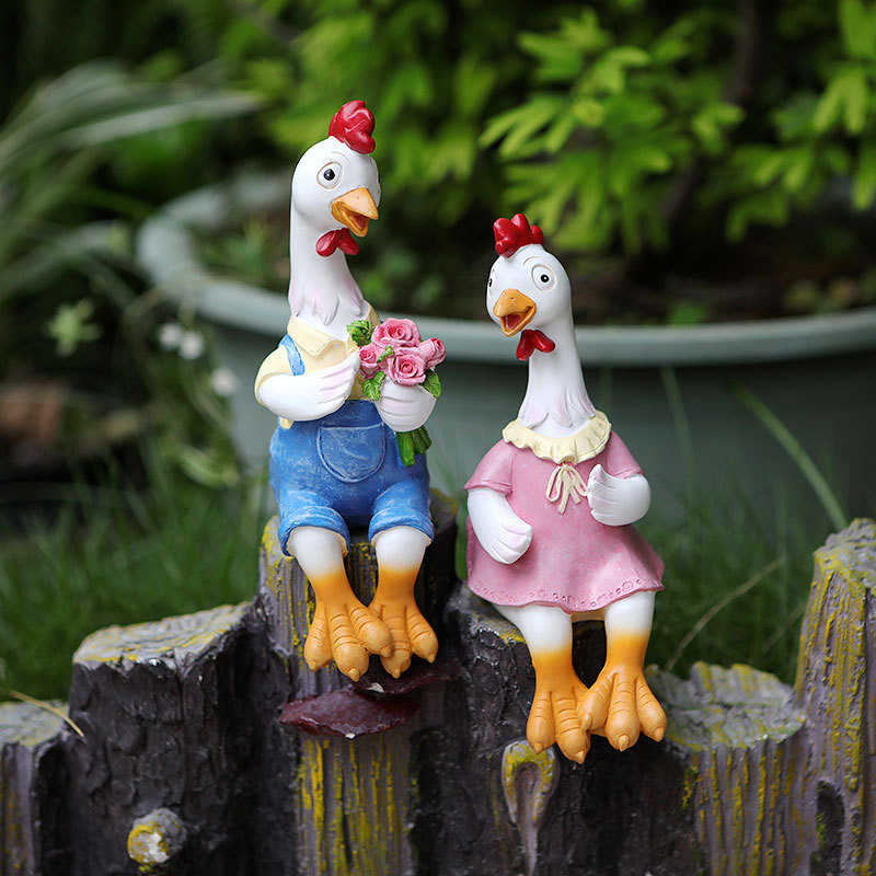 Garden decoration garden decoration cartoon sculpture duck decoration creative flower pot resin crafts outdoor sitting decoration