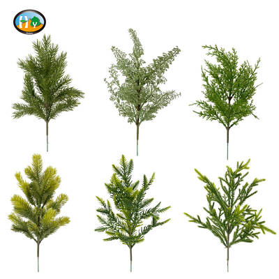 Simulation pine needle single cross-border supply Christmas green plant ornaments indoor flower arrangement accessories artificial PE pine needle single