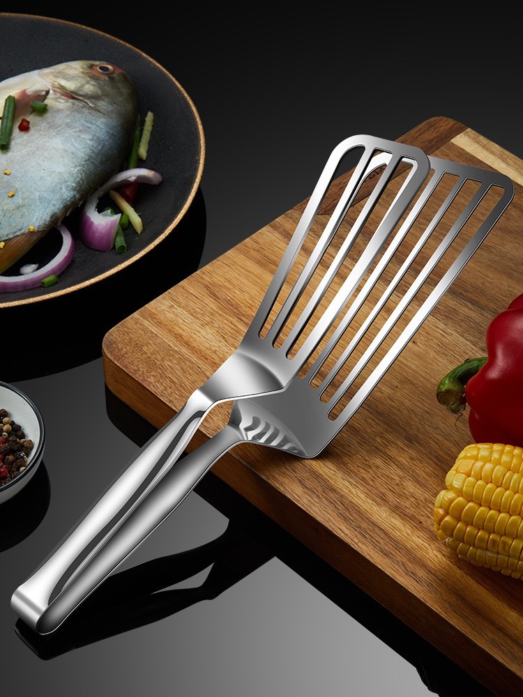 304 stainless steel clip kitchen tool lengthened thick steak clip anti-hot food clip commercial spatula clip