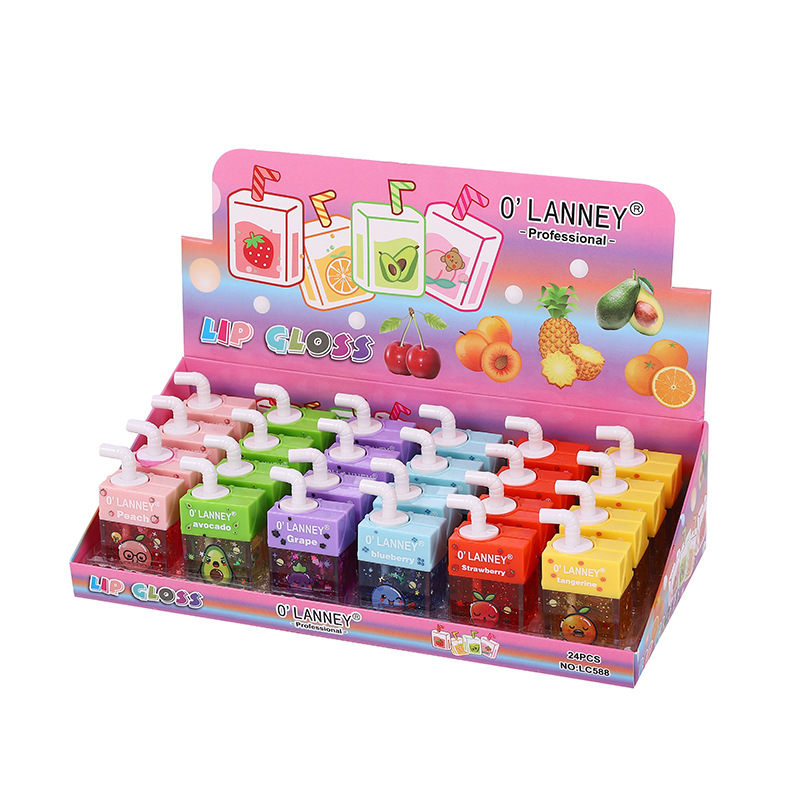 Cross-border explosions 6-color straw gold foil lip glaze non-stick cup non-fading liquid lipstick moisturizing easy-to-color lip oil