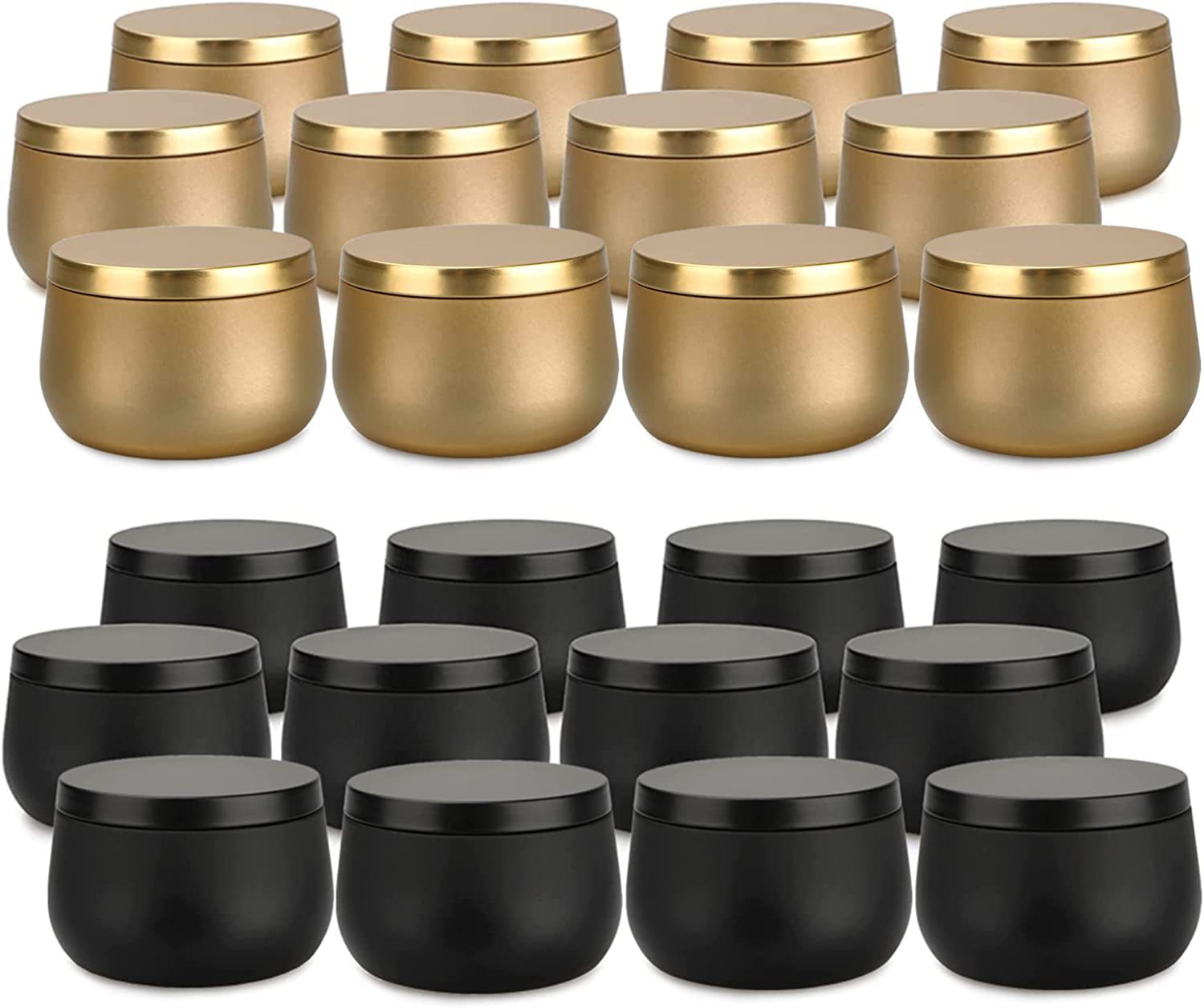 Cross-border in stock 8 oz4oz Belly Aromatherapy Stones Crystal Seasonal Candle Jar Tinplate Box Jewelry Tin Jar