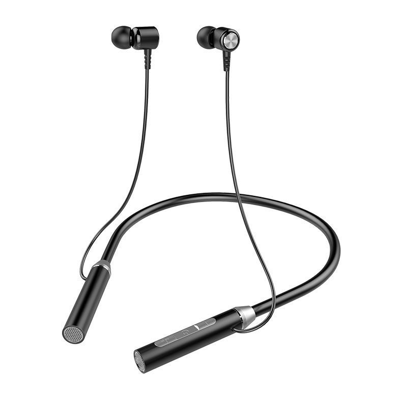 Neck-mounted Bluetooth headset 5.0 running sports stereo headset magnetic wireless headset with card