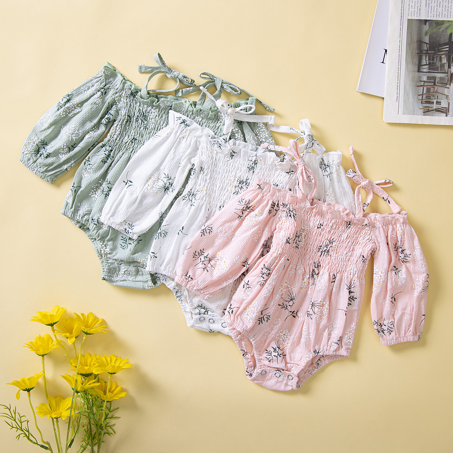 samgamibaby cross-border children's clothing summer baby sweet sling jumpsuit ins cute floral