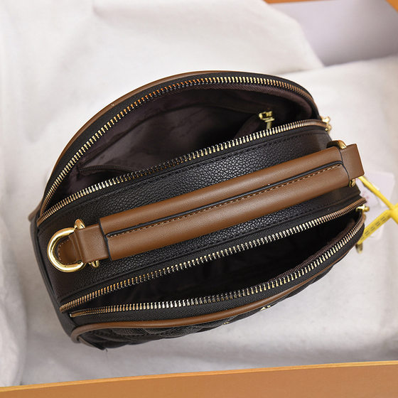 Chanel style rhombus embroidered women's bag live broadcast oval shell bag with compartment large capacity portable shoulder bag