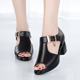 Fish toe sandals women's 2022 summer new Roman ladies thick heel middle heel women's shoes middle-aged mother shoes wholesale