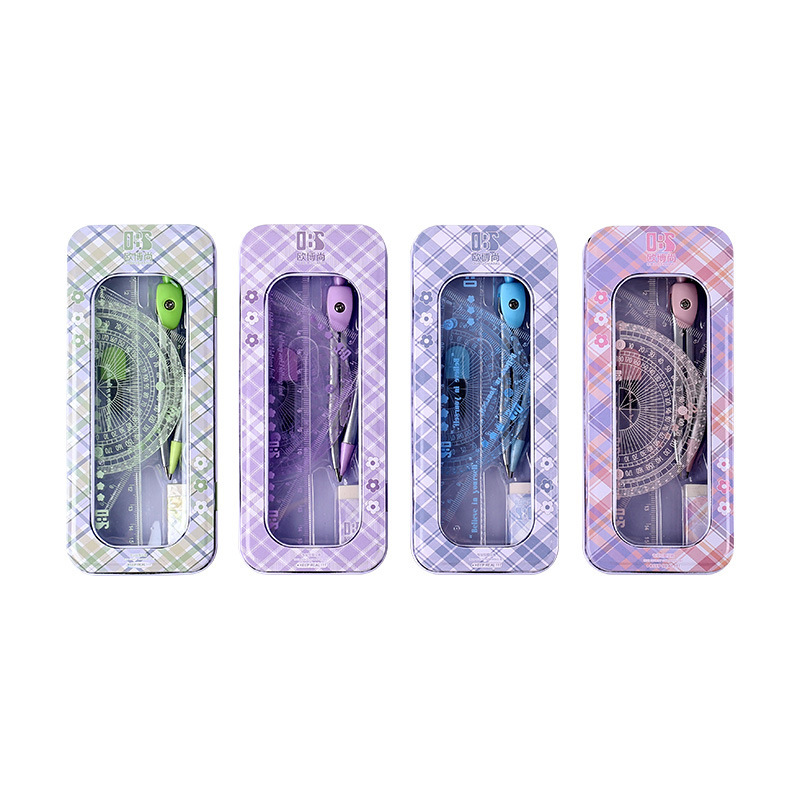 New compasses ruler suit exam special ruler triangle board Primary School student soft ruler suit middle school student multi-functional