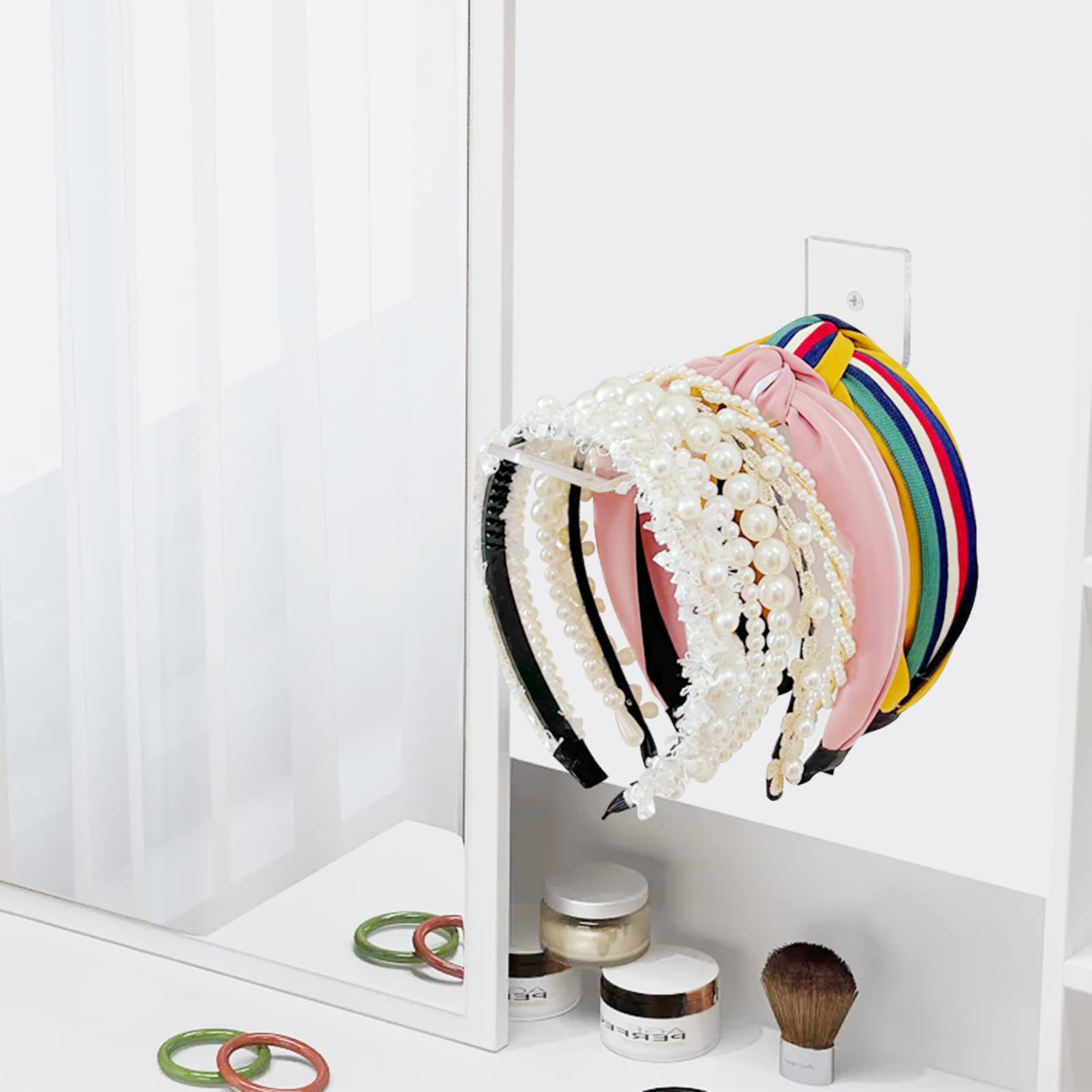 Hair Band Display Rack Acrylic Hair Band Head Rope Storage Rack Wall Hanging Hair Band Display Rack Headwear Finishing Artifact