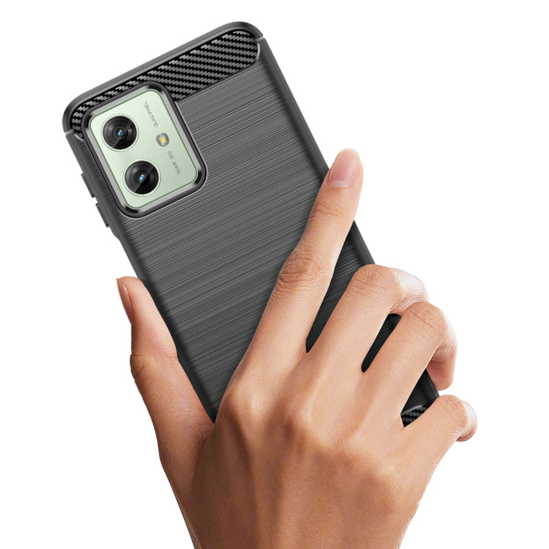 Moto G54 Phone Case Moto G54 Brushed Carbon Fiber Drop-resistant Phone Case