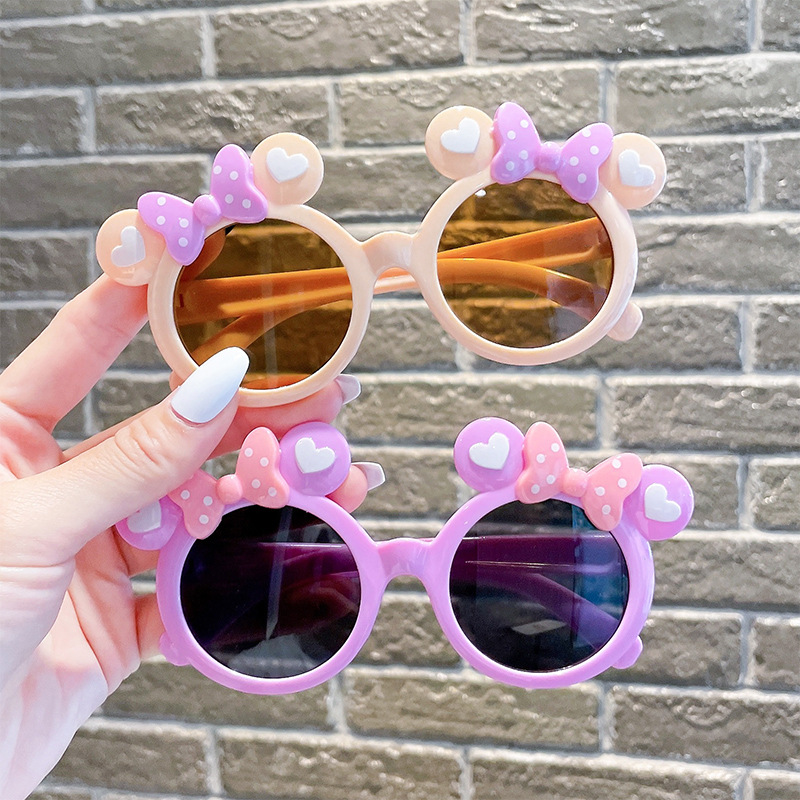Children's Sunglasses Girls Mickey Super Cute Baby Sunglasses Anti-ultraviolet Cartoon Cute Little Girl Sunshade Glasses