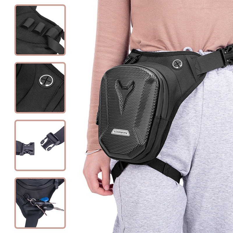 Motorcycle Hard Shell Leg Bag Riding Bag Motorcycle Crossbody Bag Men's Waist Bag Outlet Cross-Bag Riding Backpack Waterproof