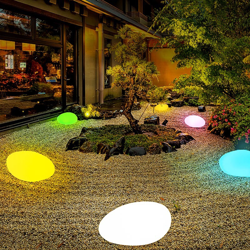 led luminous stone lamp outdoor waterproof lawn lamp cobblestone lamp solar landscape garden courtyard decorative lamp