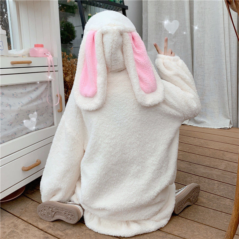 Cappotto in maglia di coniglio chic in peluche alla moda 2022 per donna autunno e inverno_voghion.com