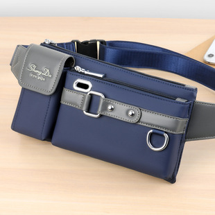 New Lightweight Waist Bag Men's Sports Casual Chest Bag Multifunctional Mobile Phone Bag Waterproof Cloth Bag Large Capacity Crossbody Bag Trendy