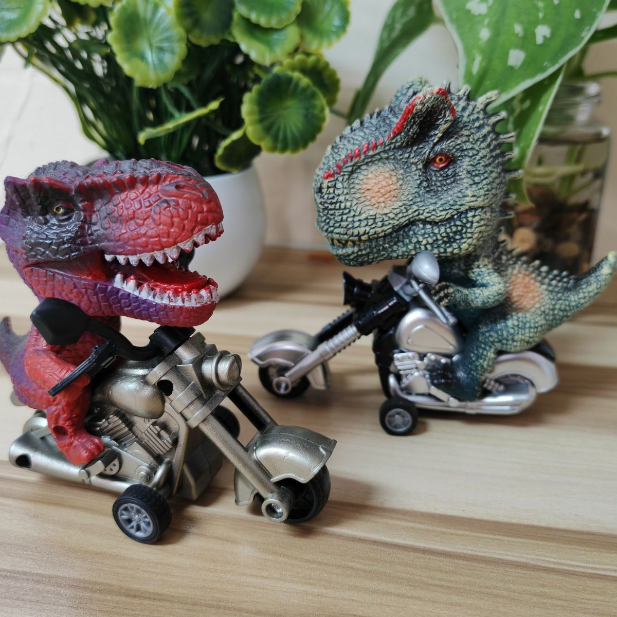 Free Shipping Children's Simulation Dinosaur Inertia Motorcycle Toy suit TikTok Internet Popular Same Boy Toy Car Wholesale