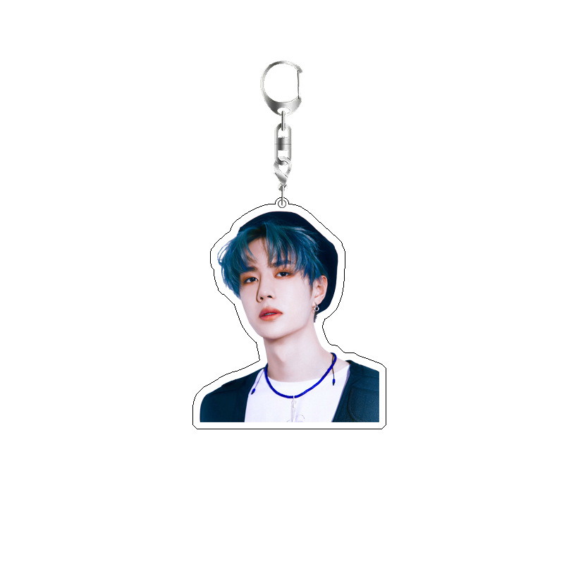 Wang Yibo acrylic double-layer keychain cute schoolbag pendant warm peripheral gift birthday gift wholesale