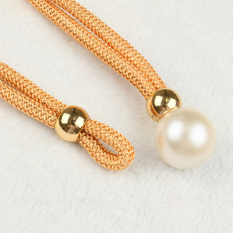 Cross-border in stock Creative Night Pearl Punch-free Curtain Binding Rope Simple Curtain Buckle Accessories Accessories Curtain Binding Belt
