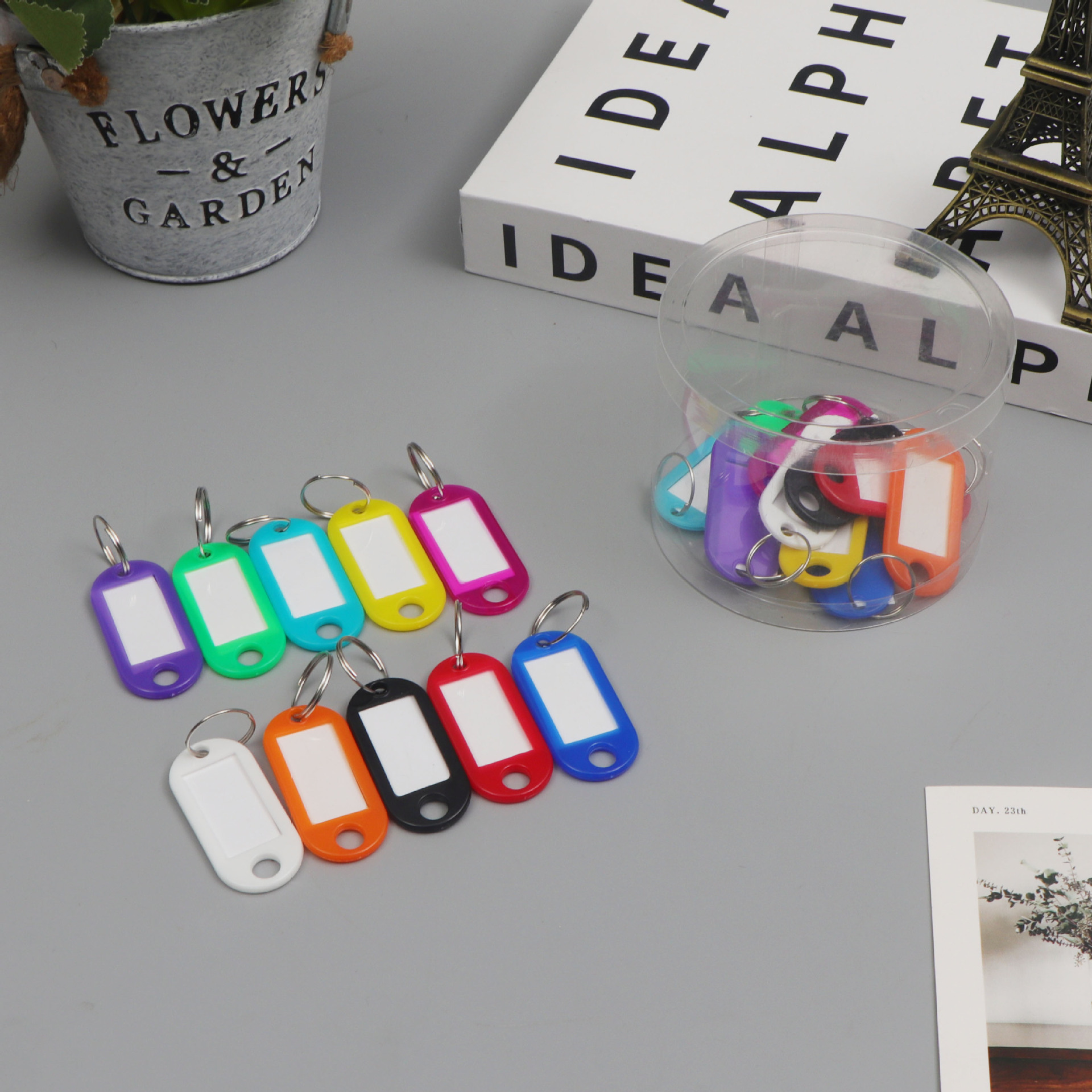 PP key card plastic number can be written pendant listing Hotel Hotel label classification card key card key chain