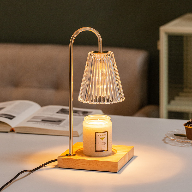 Cross-border New Non-fire Aromatherapy Furnace Glass Aromatherapy Melting Wax Lamp Candle Essential Oil Melting Candle Lamp Bedroom Atmosphere Table Lamp