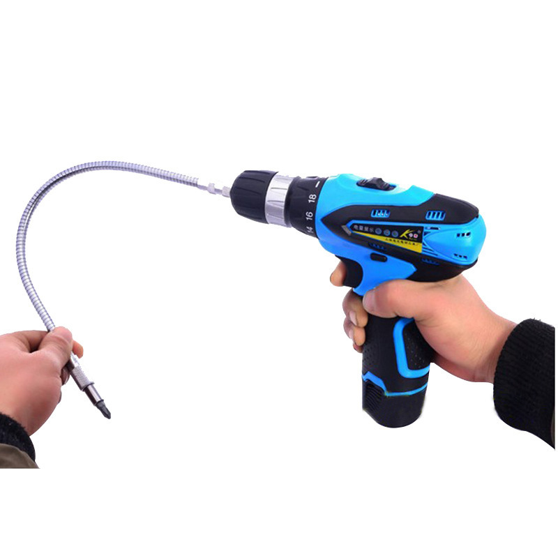 Electric drill screwdriver universal metal universal flexible shaft screwdriver head connecting rod multi-angle working rechargeable drill flexible shaft tool