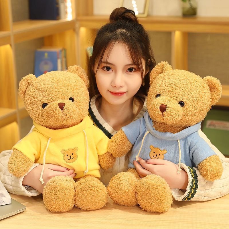 Cute teddy bear plush toy bear doll doll grabber doll children's doll birthday gift wholesale