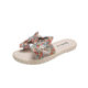 Slippers Women's Summer Outer Wear 2024 New All-Match Fairy Style Sweet Bow Flat Seaside Beach Sandals