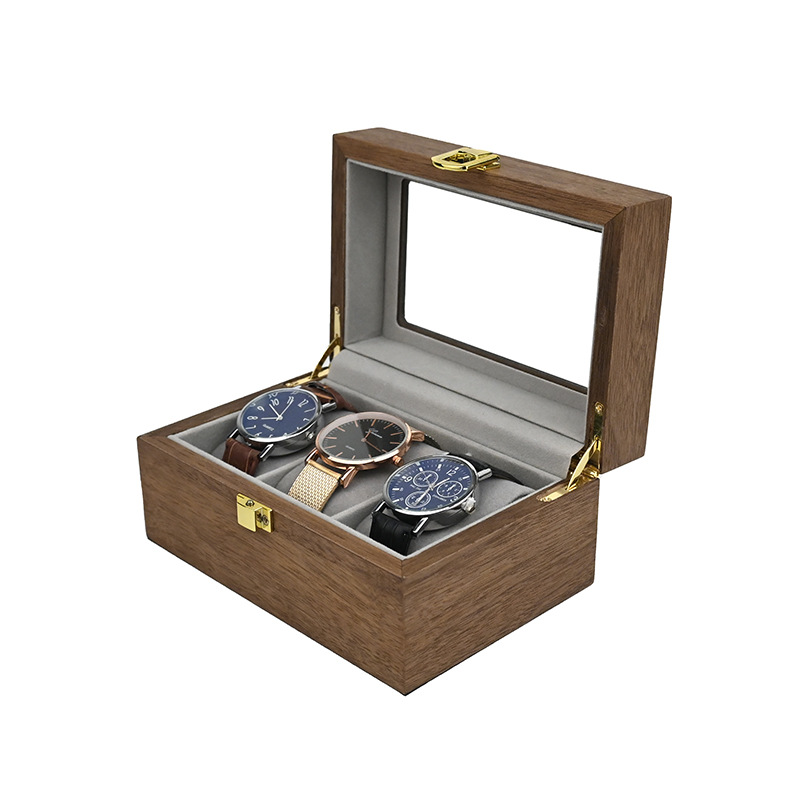 New in stock 2 3 6 10 12 20-bit watch box retro wooden home watch storage box display wooden box