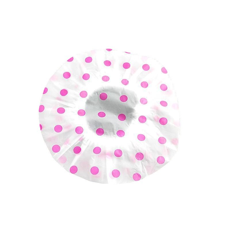 Home waterproof shower cap bathroom cute dot shower cap Women's thickened shampoo cap oil-proof smoke-proof hat