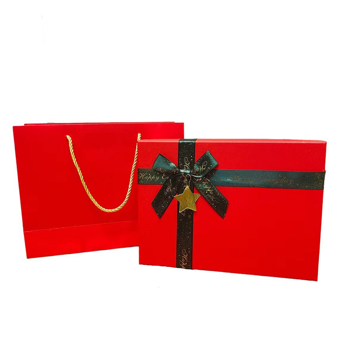 New Year gift box custom wedding candy gift box red gift box cosmetics heaven and earth cover gift box empty box wholesale