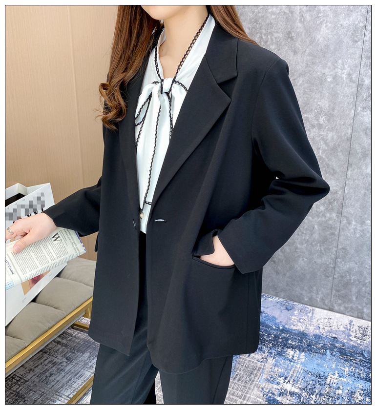 Plus size Korean style suit casual suit 2021 new women's clothing 330 jin fat girl show temperament OL style special body A02