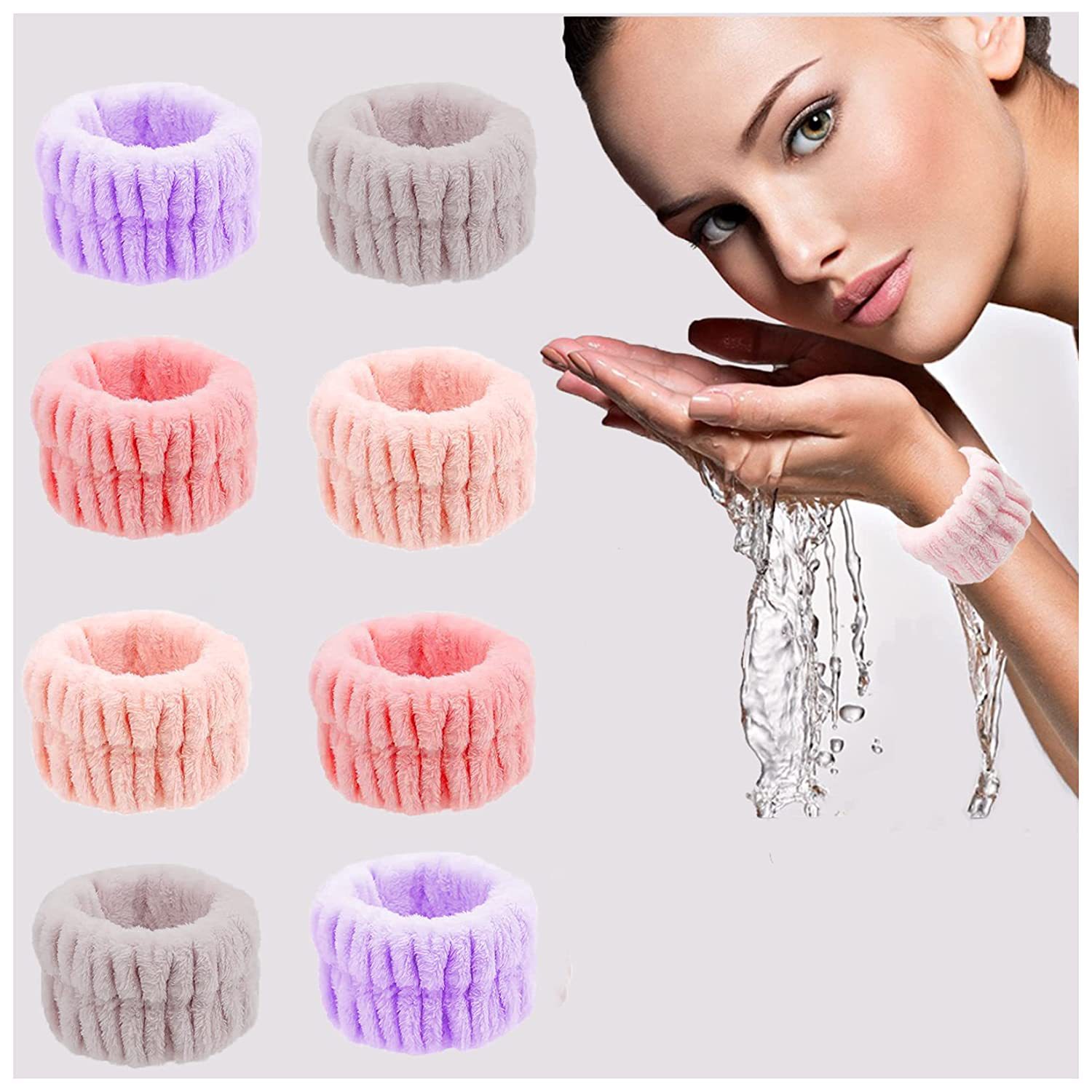 Face washing wrist strap European and American Amazon cross-border flannel sports bracelet band hair band hand washing waterproof wrist protection