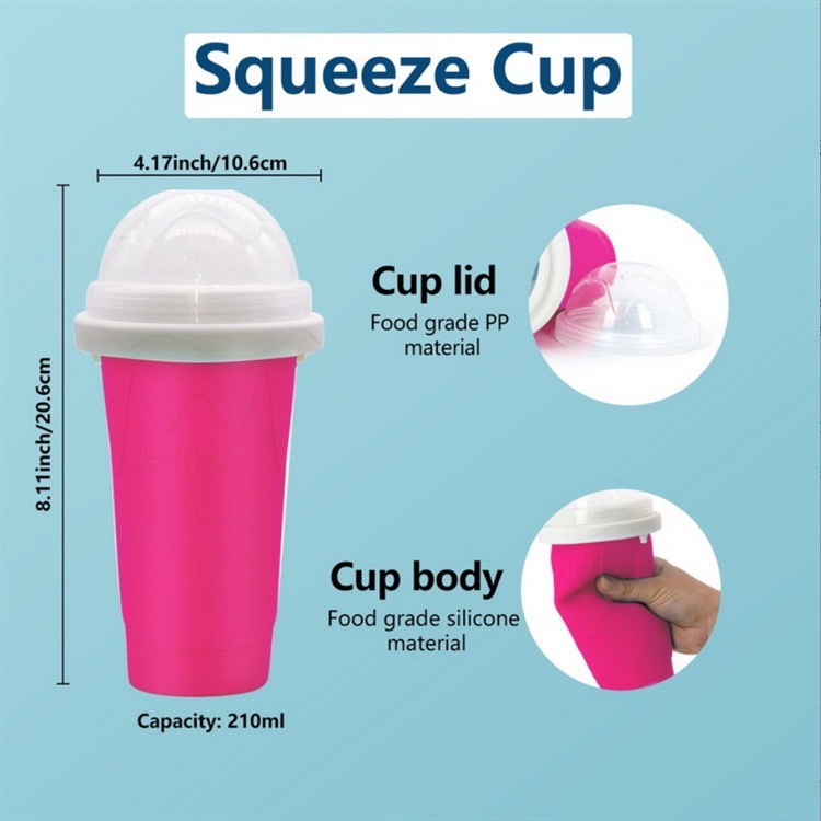 Cross-border Smoothie Cup, Summer Shake, Home Smoothie Cup, Summer Pinch Cup, One Pinch into Ice Cup, Internet Celebrity Refrigeration Cup