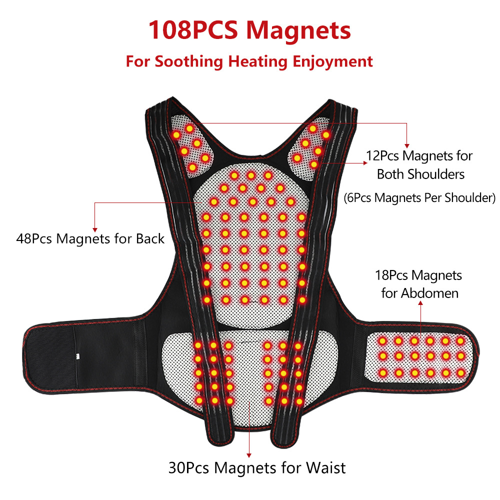 Magnetic Stone self-heating vest 118 magnetic stone Tomalin shoulder protective shirt back warm belly warm shoulder neck protective belt