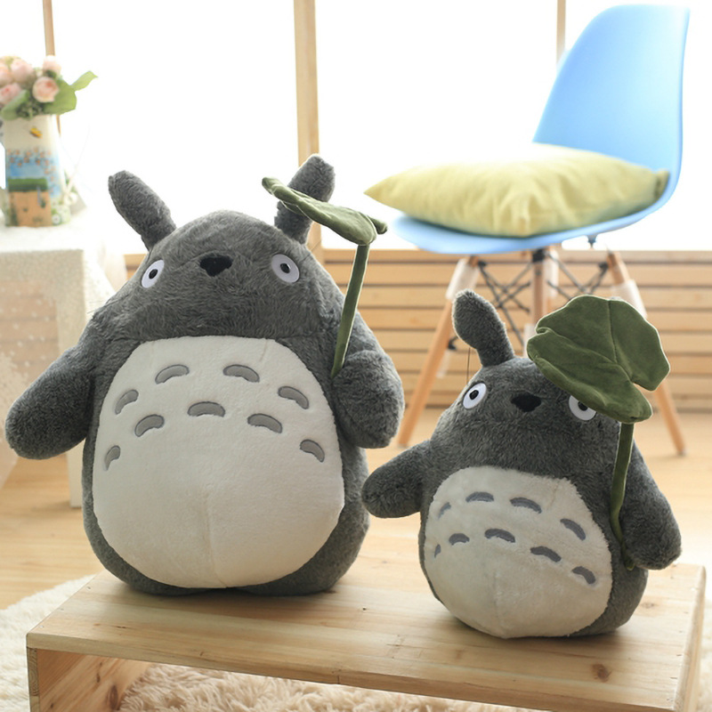 Creative Hayao Miyazaki Foreign Trade Bare Teeth Lotus Leaf Totoro Doll Pillow Cute Doll Doll Plush Toy Gift