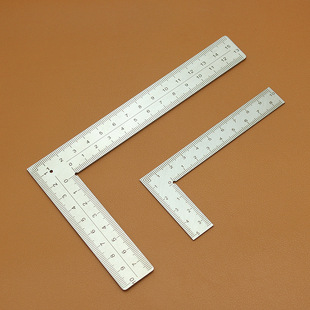 Mini Ruler Stainless Steel L-shaped Double-sided High Precision Scale Multifunctional Thickened Corner Ruler for Leather Design
